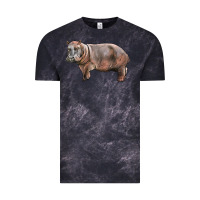 Cloud Black hippopotamus Vintage Tee - LillyAllenDesigns