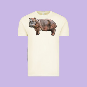 Hippopotamus Vintage Tee Designed By Lillyallendesigns