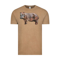 Vintage Coffee hippopotamus Vintage Tee - LillyAllenDesigns