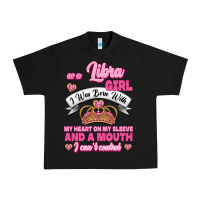 Black As A Libra Girl I Was Born With My Heart On My Sleeve And A Mouth Urban Heavy Tee - Jasminsmagicworld