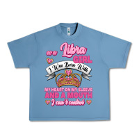 Pebble Blue As A Libra Girl I Was Born With My Heart On My Sleeve And A Mouth Urban Heavy Tee - Jasminsmagicworld