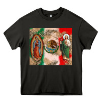 Asphalt Virgin Mary and San Judas Heavy Core Tee - CTS Tumbler Store