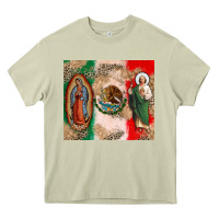 Mossy Virgin Mary and San Judas Heavy Core Tee - CTS Tumbler Store