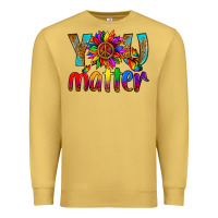 Antique Gold LGBTQ+ you matter with leopard Premium Sweatshirt - NancyCooperArtShop