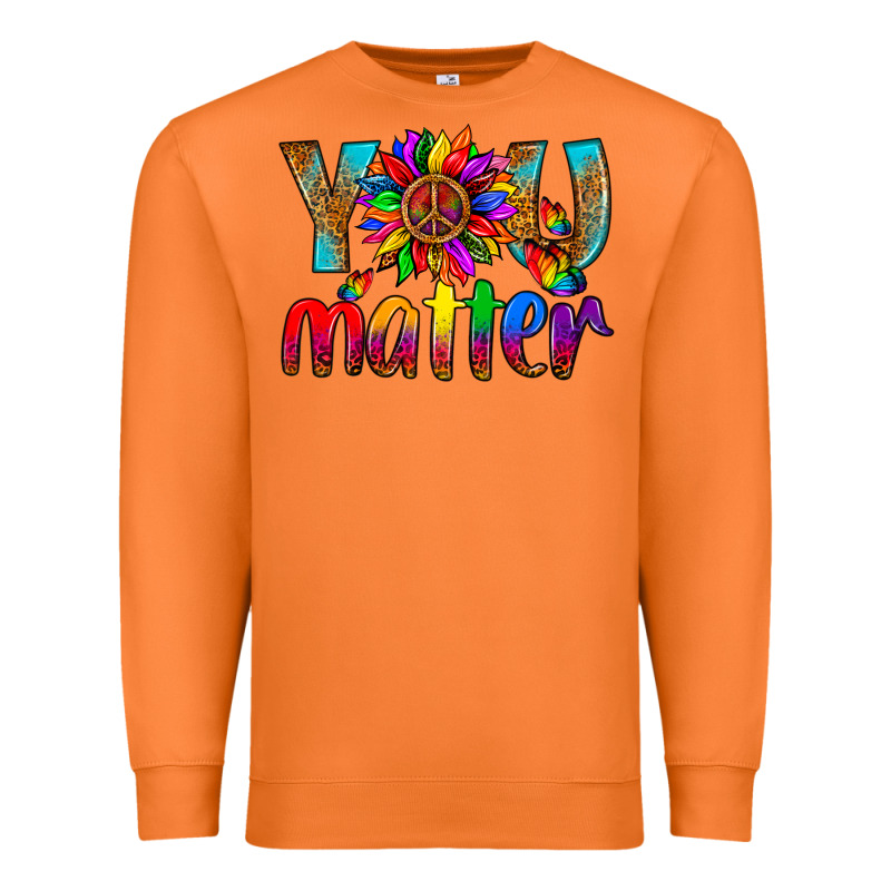 Lgbtq+ You Matter With Leopard Premium Sweatshirt by NancyCooperArtShop | Teevron