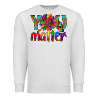 Oatmeal Heather LGBTQ+ you matter with leopard Premium Sweatshirt - NancyCooperArtShop