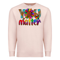 Pale Pink LGBTQ+ you matter with leopard Premium Sweatshirt - NancyCooperArtShop