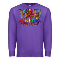 Purple LGBTQ+ you matter with leopard Premium Sweatshirt - NancyCooperArtShop