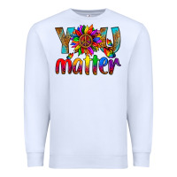 White LGBTQ+ you matter with leopard Premium Sweatshirt - NancyCooperArtShop