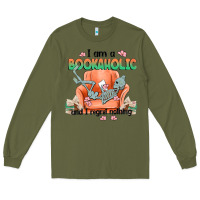 Army Green bookaholic Long Sleeve Tee - MaliasSmallBusiness