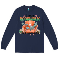 Navy bookaholic Long Sleeve Tee - MaliasSmallBusiness