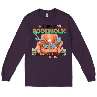 Plum bookaholic Long Sleeve Tee - MaliasSmallBusiness