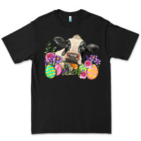 Black Happy Easter Cow Easter Day Premium Tee - Neo Western