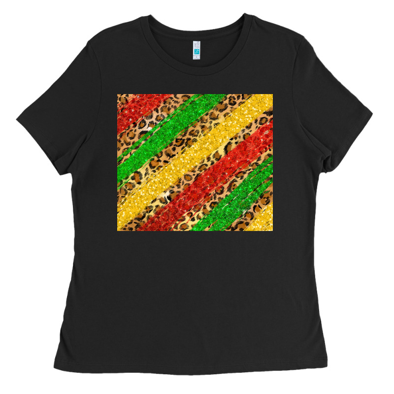 African Colors Leopard Ladies Tee by Zillion Design Studio | Teevron