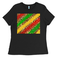 Black african colors leopard Ladies Tee - Zillion Design Studio