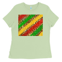 Matcha african colors leopard Ladies Tee - Zillion Design Studio