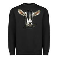 Black alpine goat head Heavyweight Sweatshirt - LillyAllenDesigns