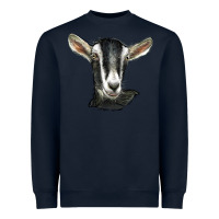 Navy alpine goat head Heavyweight Sweatshirt - LillyAllenDesigns
