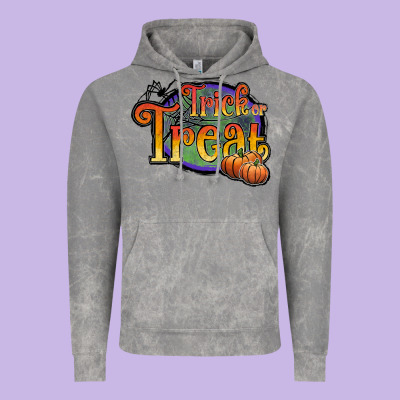 Trick Or Treat White Vintage Hoodie Designed By Jahusdesignshop