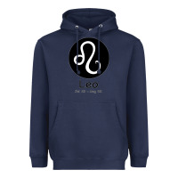Navy Leo Horoscope Heavyweight Hoodie - Bettercallsaul
