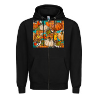 Black fall pumpkin tumbler Zipper Hoodie - BundleAndBundleShop