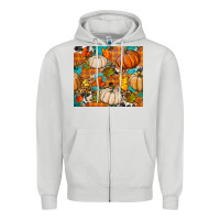 Dove Grey fall pumpkin tumbler Zipper Hoodie - BundleAndBundleShop