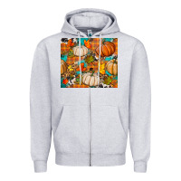 Heather Grey fall pumpkin tumbler Zipper Hoodie - BundleAndBundleShop