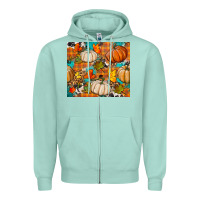Seafoam fall pumpkin tumbler Zipper Hoodie - BundleAndBundleShop