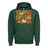 Sports Green fall pumpkin tumbler Zipper Hoodie - BundleAndBundleShop