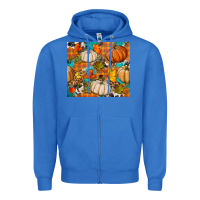 True Royal fall pumpkin tumbler Zipper Hoodie - BundleAndBundleShop