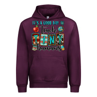 Mauve Wine it's a good day to teach tiny humans Urban Hoodie - OliviaCreatesArt