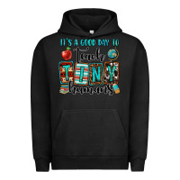 Pigment Black it's a good day to teach tiny humans Urban Hoodie - OliviaCreatesArt