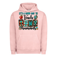 Pigment Salmon it's a good day to teach tiny humans Urban Hoodie - OliviaCreatesArt