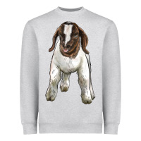Heather Grey baby boer goat Heavyweight Sweatshirt - LillyAllenDesigns
