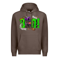 Coffee Boo! with black cat Halloween Premium Hoodie - NancyCooperArtShop