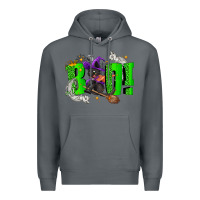 Rock Boo! with black cat Halloween Premium Hoodie - NancyCooperArtShop