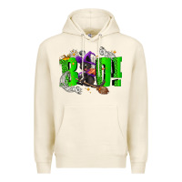 Tofu Boo! with black cat Halloween Premium Hoodie - NancyCooperArtShop
