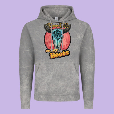 Blame It All On My Roots Black Vintage Hoodie Designed By Jahusdesignshop
