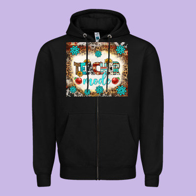 Teacher Mode Tumbler Zipper Hoodie Designed By Bundleandbundleshop