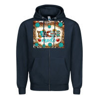 Navy teacher mode tumbler Zipper Hoodie - BundleAndBundleShop