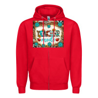Red teacher mode tumbler Zipper Hoodie - BundleAndBundleShop