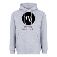 Heather Grey Scorpio Horoscope Heavyweight Hoodie - Bettercallsaul