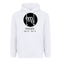 White Scorpio Horoscope Heavyweight Hoodie - Bettercallsaul