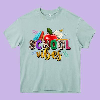School Vibes Heavy Core Tee Designed By Zillion Design Studio