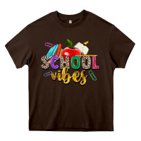 Chocolate Brown school vibes Heavy Core Tee - Zillion Design Studio