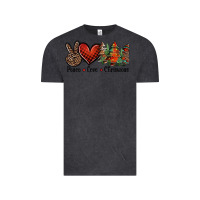 Vintage Black Peace love western christmas trees Vintage Tee - Jasminsmagicworld