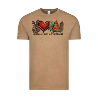 Vintage Coffee Peace love western christmas trees Vintage Tee - Jasminsmagicworld