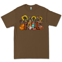Cacao Welcome Fall Pumpkin Premium Tee - CowhideDigitalArt