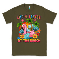 Army Green life is better at the beach Classic Tee - MaliasSmallBusiness