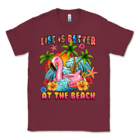 Burgundy life is better at the beach Classic Tee - MaliasSmallBusiness